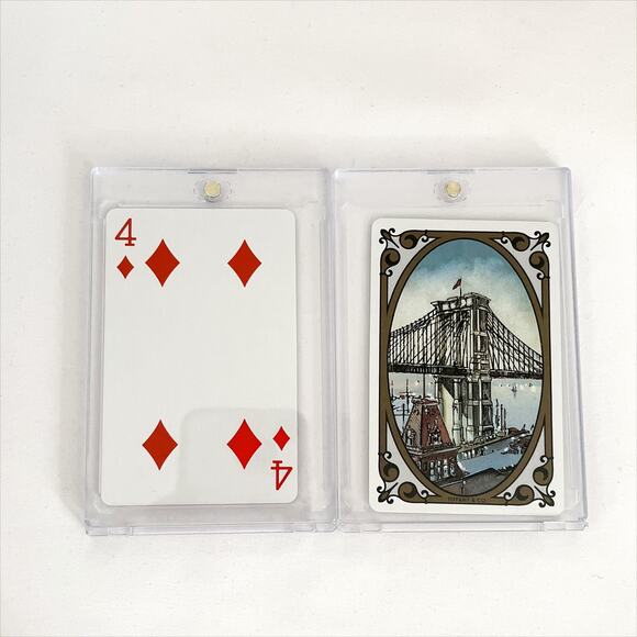 TIFFANY & Co Playing Card Brooklyn Bridge Statue of Liberty 80s Collectors COA - Picture 7 of 8